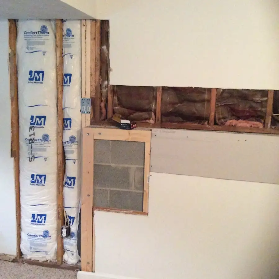Wall insulation replacement during Contents Cleaning & Restoration in Madison Heights